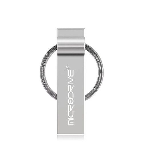 Wewoo Clé USB Porte-clé en métal MicroDrive 8 Go USB 2.0 U Gris