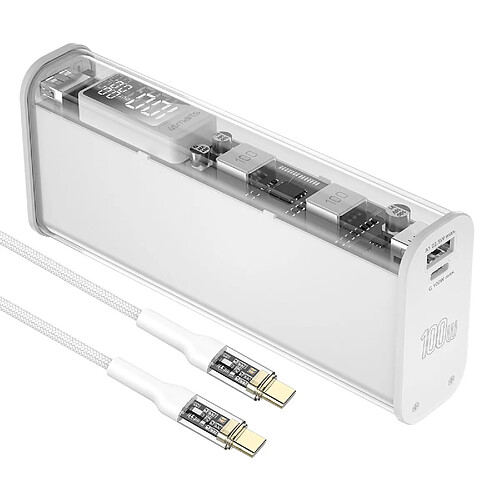 Batterie de Secours 20000mAh 2x USB et USB C 100W 4Smarts Lucid Block Blanc