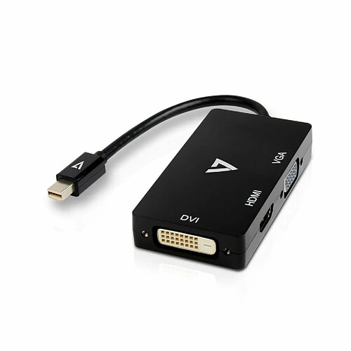 Adaptateur Mini DisplayPort vers VGA/DVI/HDMI V7 V7MDP-VGADVIHDMI-1E Noir