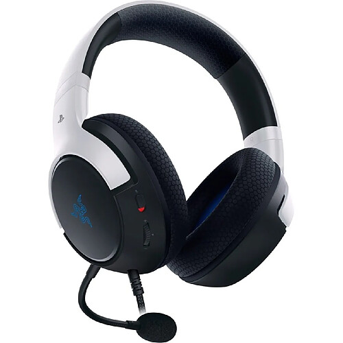 Razer Casque Gaming pour PlayStation 5 Filaire Kaira X avec Micro Cardioïde Amovible Blanc / Noir