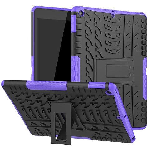 Coque en TPU hybride antidérapant avec béquille violet pour votre Apple iPad 10.2 (2019)