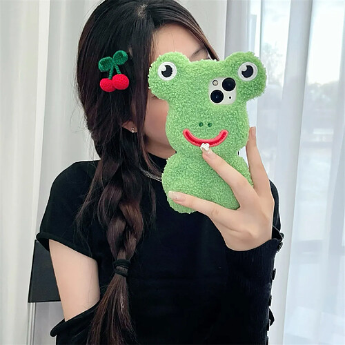 GUPBOO Étui pour iPhone11 Sourire Lèvres Grenouille En Peluche Téléphone Cas Silicone Drôle Femmes