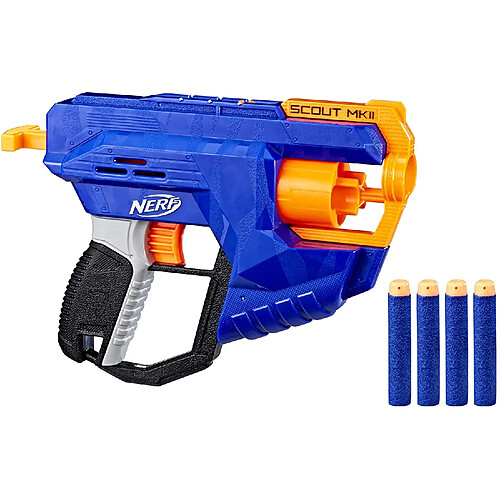 Nerf pistolet élite Scout MKII et flèchettes élite Officielles bleu orange