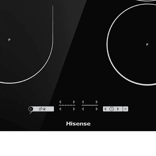 Hisense I6433C Plaque Induction 1200 W 4 Zones Electronique Tactile Verre Céramique Noir