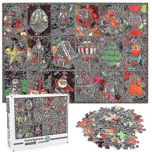 Universal Puzzle de cadeau de Noël de Noël, 1000 PCS Puzzle de décompression éducative, Wal