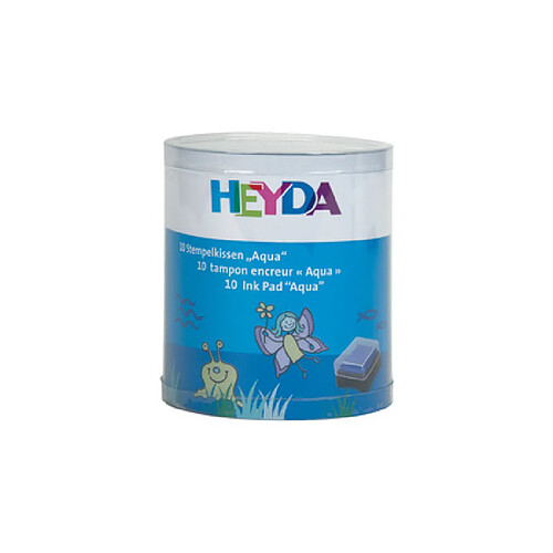 Heytec Heyco HEYDA Set de tampons encreurs 'Aqua', 10 tampons encreurs ()