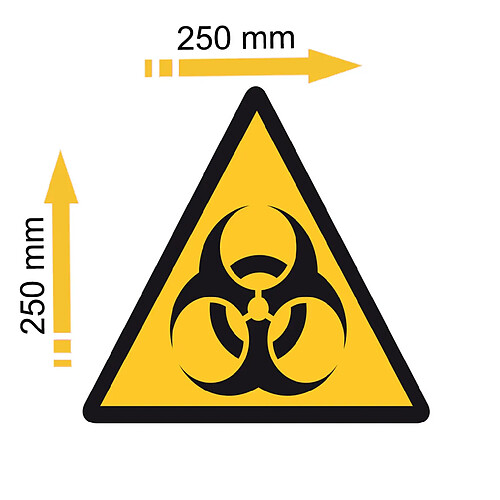 Adhésif polymère plastifié U.V danger risque biologique