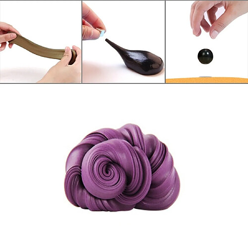 Wewoo Pâte à modeler bricolage Slime caoutchouc magnétique boue réducteur de stress anti-anxiété mastic rebondissant jouet d'argile magique pour enfants et adultesgrande boîte en fer Taille 8x2.5cm Violet