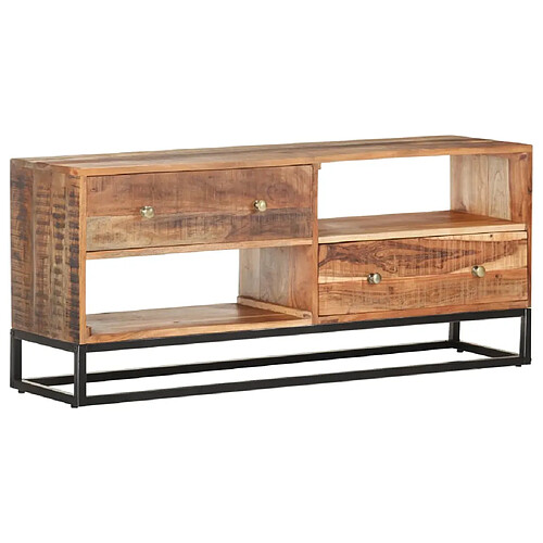 vidaXL Meuble TV 120x30x50 cm Bois d'acacia brut