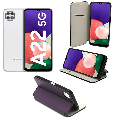 Xeptio Samsung Galaxy A22 5G Etui Housse protection violet