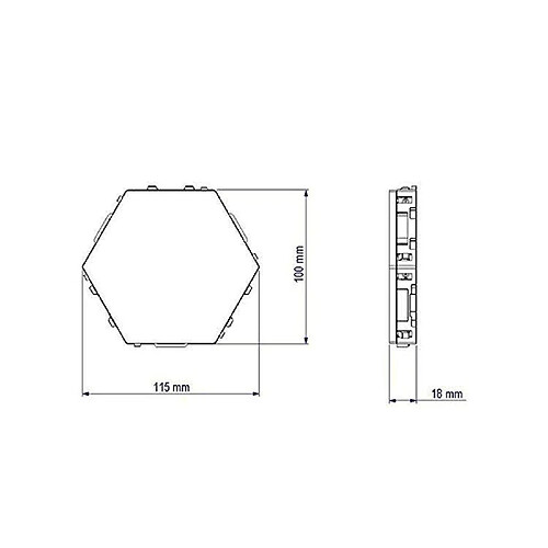 Universal 10 pcs lumière induite lumière quantique lumière nocturne lumière alvéolaire combinaison décoration lumière ambiance lumière smart tactile capteur lumière chambre