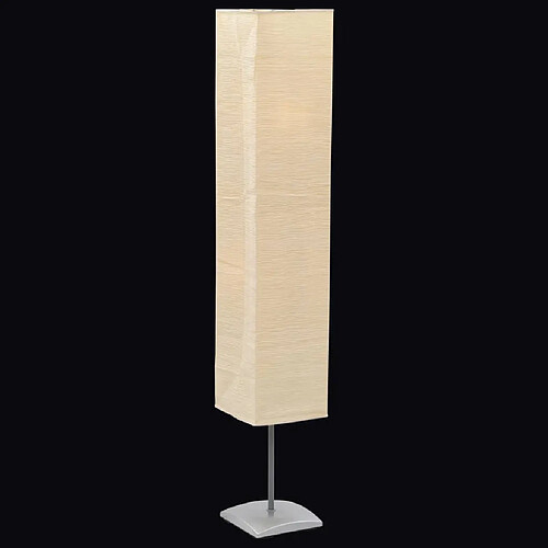 vidaXL Lampadaire avec support en acier 135 cm Beige