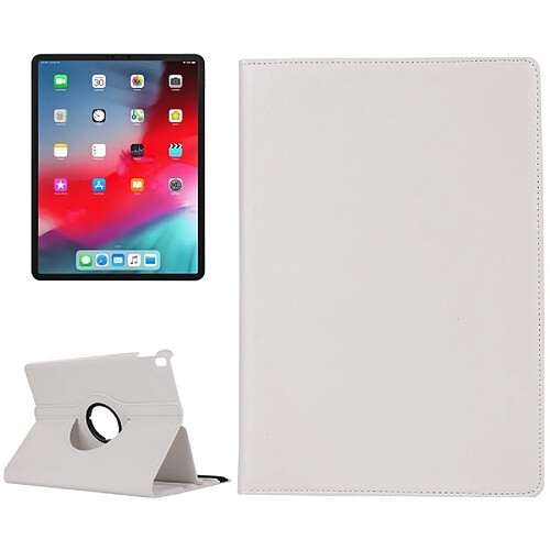 Wewoo Housse Étui Coque en cuir à rotation horizontale à 360 degrés avec texture Litchi pour iPad Pro 11 pouces 2018 H support Blanc