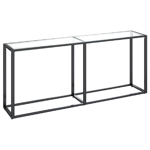 Maison Chic Table console | Meuble d'entrée | Table d'appoint Transparent 180x35x75,5 cm Verre trempé -GKD25567