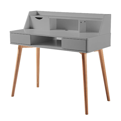 Bureau d'écriture en bois avec rangement Teamson Home Creativo, gris clair/naturel