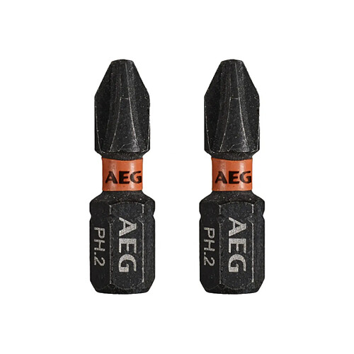 Embouts de vissage balistiques renforcés AEG - 25 mm - 2 pcs - PH2