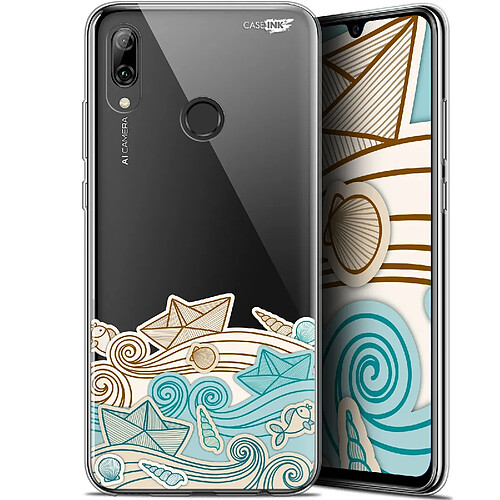 Caseink Coque arrière Pour Huawei P Smart 2019 (6.21 ) Crystal Gel HD [ Nouvelle Collection - Souple - Antichoc - Imprimé en France] Bateau de Papier