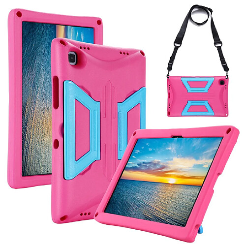 Coque en TPU poids léger avec béquille et bandoulière rose/bleu pour votre Samsung Galaxy Tab A7 10.4 (2020)