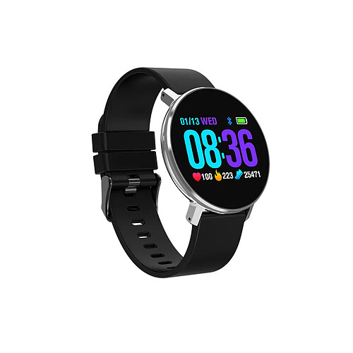 Chrono Montre Connectée Femmes Homme Etanche Cardiofréquencemètre Moniteur de Sommeil Calorie Tracker d'Activité pour Android iPhone-Argent2