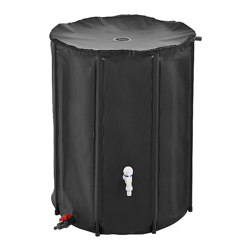 Récupérateur d'eau Réservoir d'eau Inoxydable et Résistant aux UV 500 L 80 x 98 cm [casa.pro]