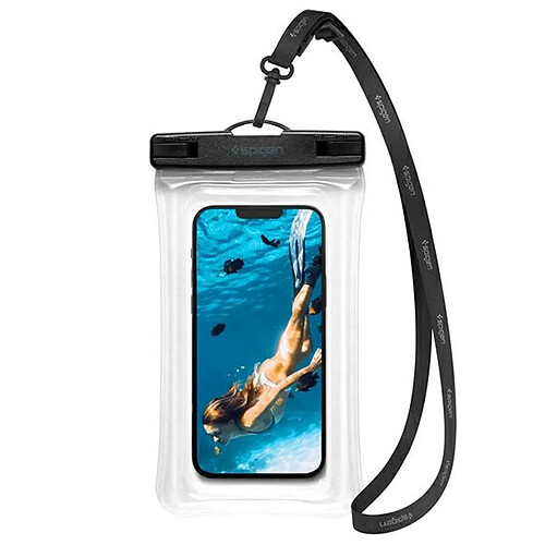 spigen waterproof coque a610 universel przezroczysty/crystal transparent amp04530