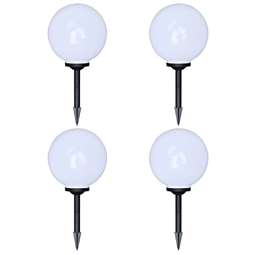 vidaXL 4 pcs Lampes d'allée d'extérieur à LED 30 cm et piquet au sol