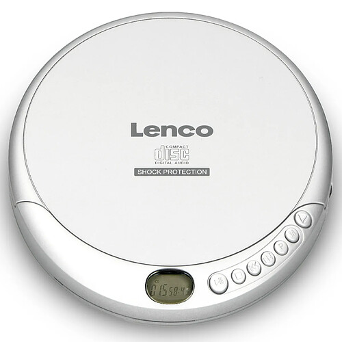 Lenco Lecteur CD portable avec protection contre les chocs CD-201SI Argent