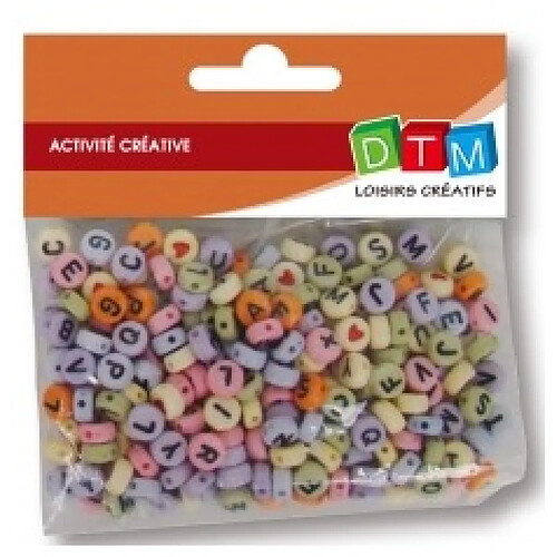 Graines Creatives Sachet de 250 perles Alphabet multicolore