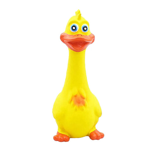 Rubber Chicken Screaming Shrilling Puppy Chewing Squeeze Brown 17x6cm