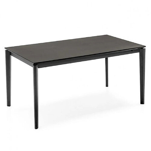 Inside 75 Table extensible 10 couverts PENTAGON FAST 260 cm pieds métal plateau céramique noir