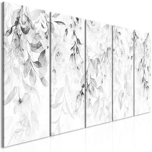 Artgeist Tableau - Waterfall of Roses (5 Parts) Narrow - Third Variant 225x90 cm