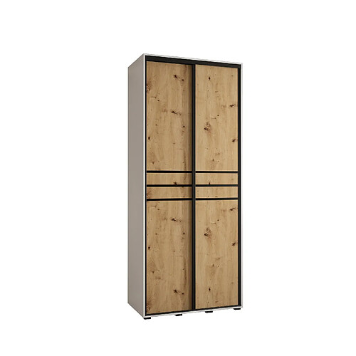 Abiks Meble Armoire Davos 10 À Portes Coulissantes 235,2/120/60 2 Portes