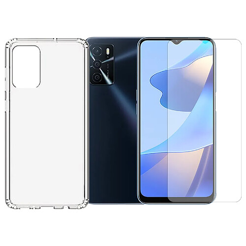 Film verre trempé pour Oppo A54s 6.52" CPH2273 + Coque de protection souple - Visiodirect -