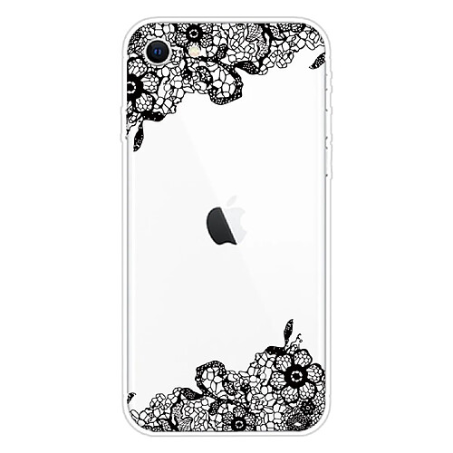 Coque en TPU impression de motifs souple fleur en dentelle pour votre Apple iPhone SE (2nd Generation)/iPhone 8/iPhone 7