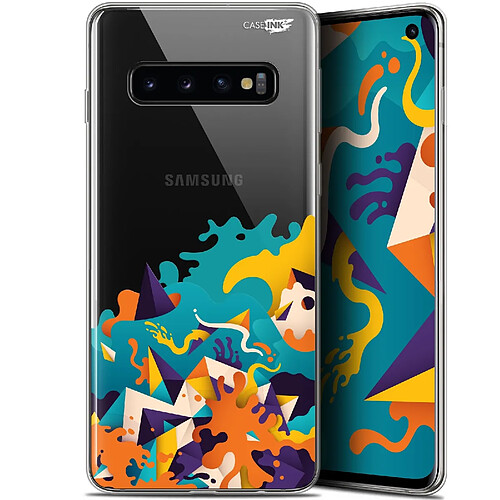 Caseink Coque arrière Samsung Galaxy S10 (6.1 ) Gel HD [ Nouvelle Collection - Souple - Antichoc - Imprimé en France] Les Vagues