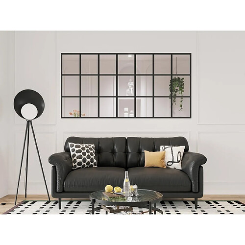 Vente-Unique Verrière style orangerie en aluminium thermolaqué - 210 x 105 cm - Noir - ORANSA