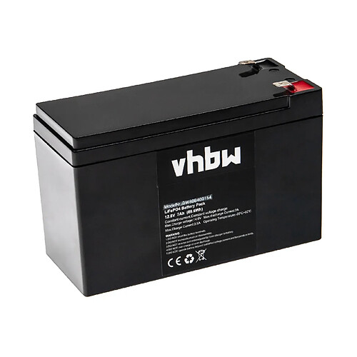 vhbw Batterie de bord pour caravane, bateau, camping, camping-car (7Ah, 12,8V, LiFePO4)