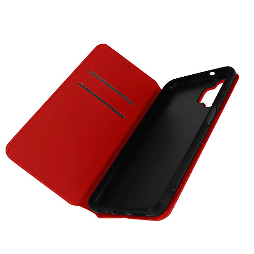 Avizar Housse pour Samsung Galaxy A13 5G et A04s Clapet Porte-carte Support Vidéo rouge