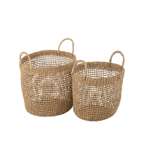 Dansmamaison Set De 2 Panier Oasis Zostere Naturel