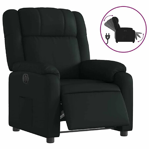 Maison Chic Fauteuil Relax pour salon, Fauteuil inclinable électrique Noir Similicuir -GKD68362