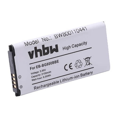 vhbw Li-Ion Batterie 2100mAh (3.8V) pour téléphone, smartphone Samsung Galaxy SM-G800R4, SM-G800Y comme Samsung EB-BG800BBE.