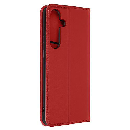 Avizar Housse pour Samsung Galaxy S24 Plus Cuir Véritable Porte-carte Rouge