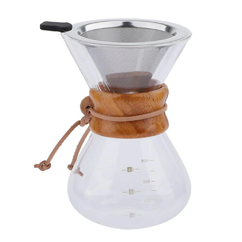 Ensemble De Cafetière Versez Sur La Cafetière + Filtre à Café Conique Net 200ml