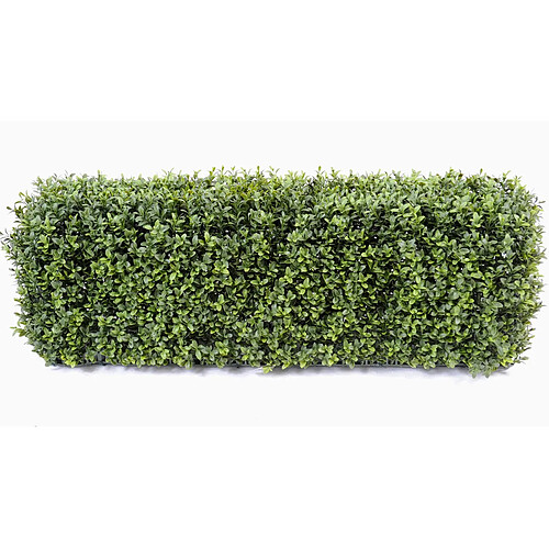 Pegane Plante artificielle haute gamme Spécial extérieur/Buis artificiel Haie de structure en métal coloris vert - Dim : 62 x 25 x 95 cm