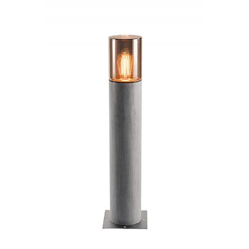 Slv LISENNE 70, borne, gris verre fumé, E27 23W max., IP54