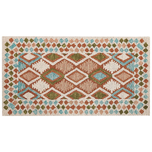 Beliani Tapis en laine 80 x 150 cm multicolore ERMENEK