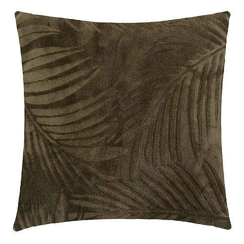 Atmosphera, Createur D'Interieur Coussin flanelle Astatula - 40 x 40 cm - Kaki