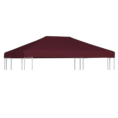 vidaXL Toile supérieure de gazebo 310 g/m² 3x4 m Bordeaux