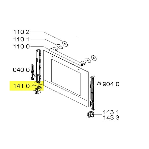 Whirlpool VITRE EXTERIEURE DE PORTE FOUR + SUPPORT