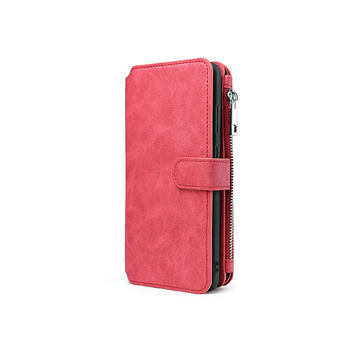 Portefeuille rouges Téléphone mobile Shell Multi-fonction Téléphone mobile Holster Flip Téléphone mobile Holster-iPhone 12mini 5.4